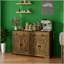Buffet de cuisine avec portes de style grange, tiroirs et tablettes réglables-1515977575
