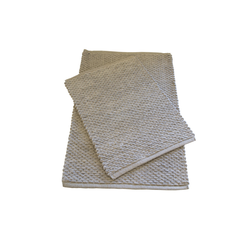Tapis pour salle de bain 100% coton Bayonne, Gris marbre