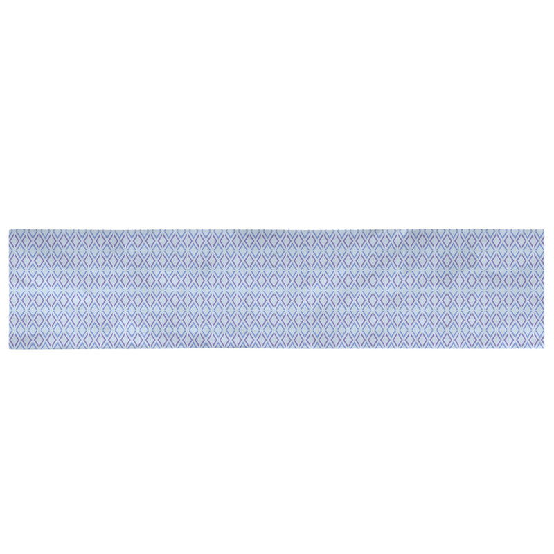 Chemin de table arrow diamants Avicia, 91,5 po x 17,5 po, Bleu / mauve pale, Coton