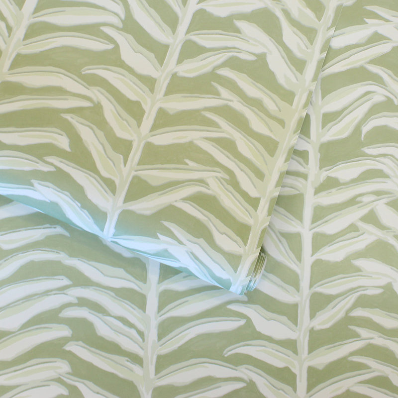Papier peint adhésif vigne peinte, Matcha Vines