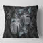 Carré, feuilles tropicales noires et dorées I - Coussin décoratif imprimé moderne-60158859
