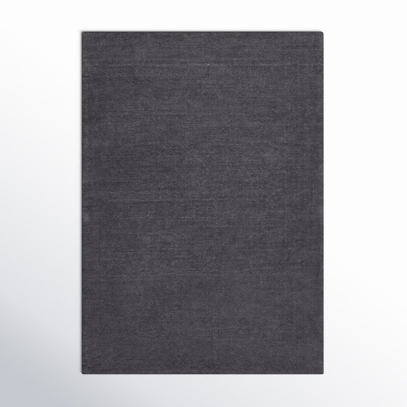 Crowe Wool Charcoal Gray Area Rug, Rectangle 8' x 11'