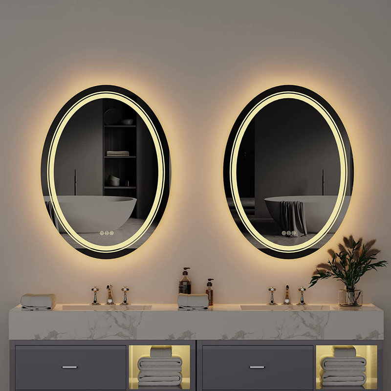 Amelia-Lilly Flat Wall Mirror, 70cm H x 50cm W