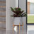 Elayna Ceramic Planter with Wood Stand-345133210-345935327