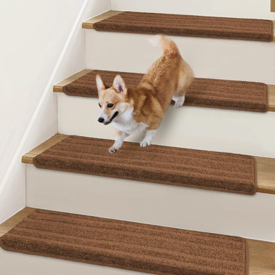 Tapis d'escalier antidérapant 9,5 po x 32 po Bullnose
