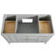 Ensemble de meuble-lavabo autoportant moderne en bois massif 48 po avec plateau en marbre-419836892