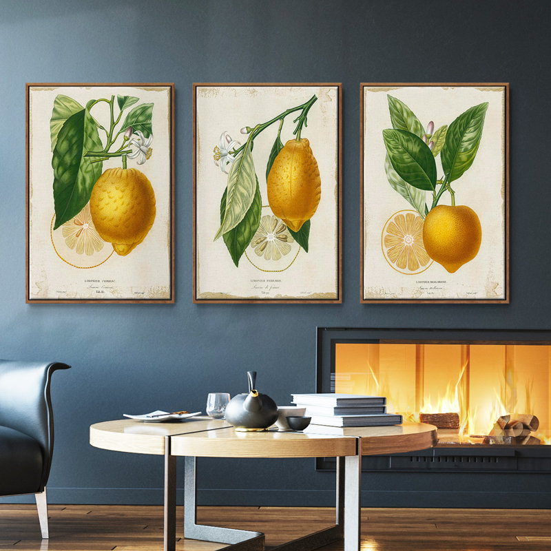 " French Lemon I " 3 - Pieces, Walnut, 40" H x 78" W