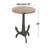 Bruce Metal Anchor Side End Black Accent Table with Brown Wood Top