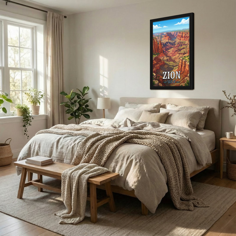 «Scenic & Cityscapes Zion Canyon Landscape USA», reproduction d'art, H 18 po x l 12 po