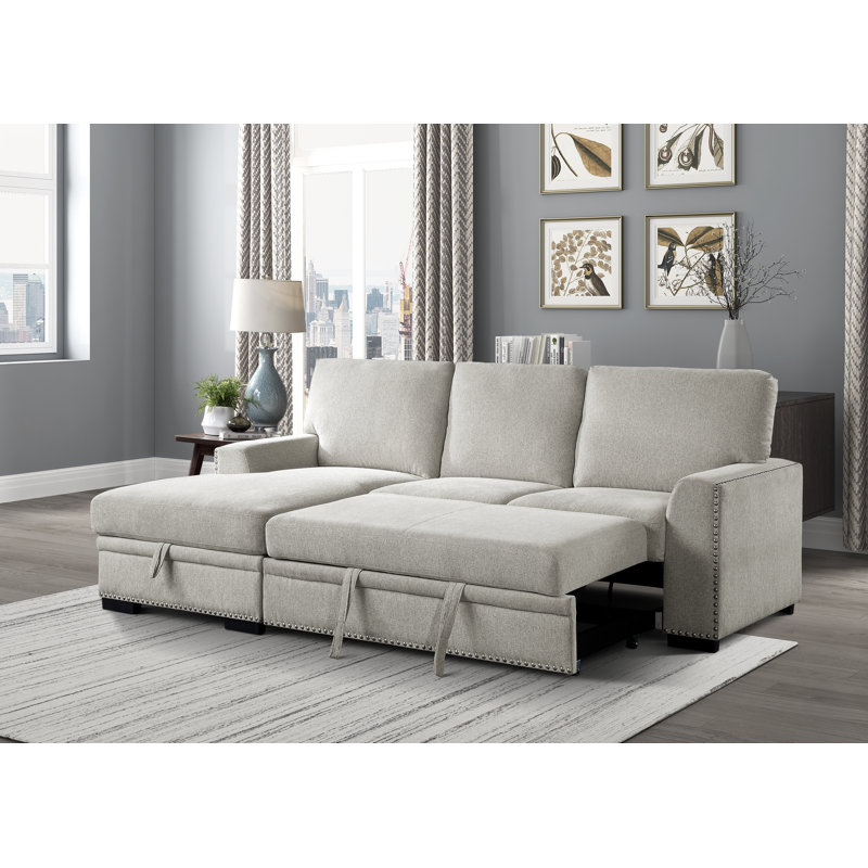 Canapé modulaire avec méridienne droite Mahir, Accoudoir à gauche (vu de face), Chenille beige Mahir