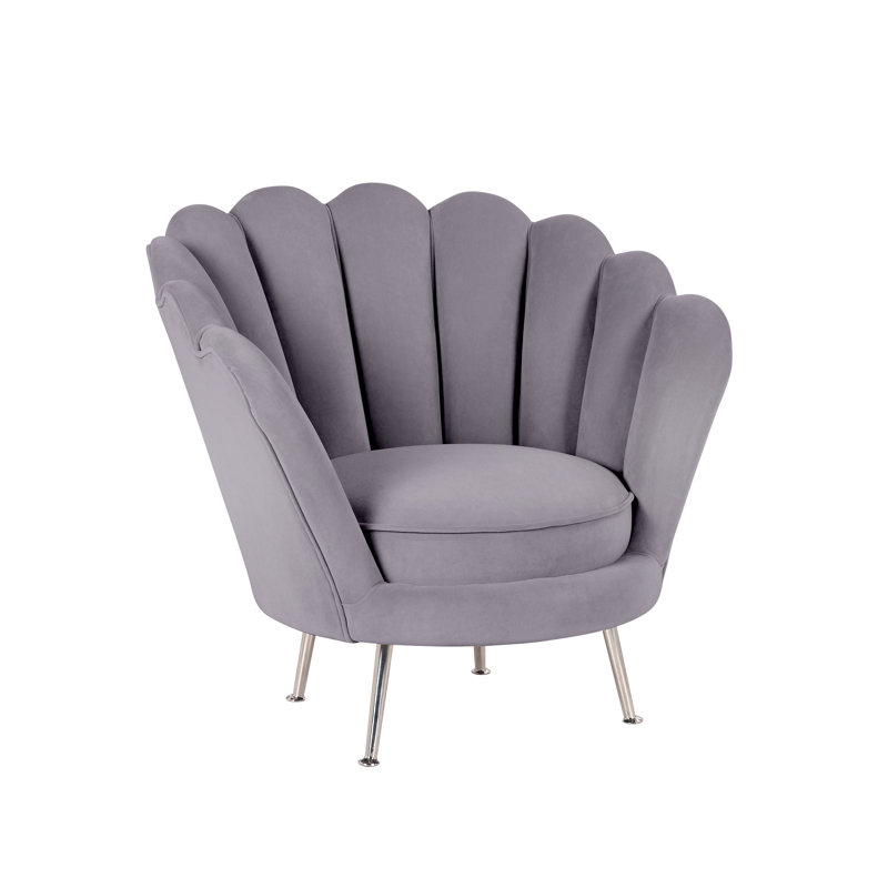 Toro Velvet Barrel Chair, Pink, Silver