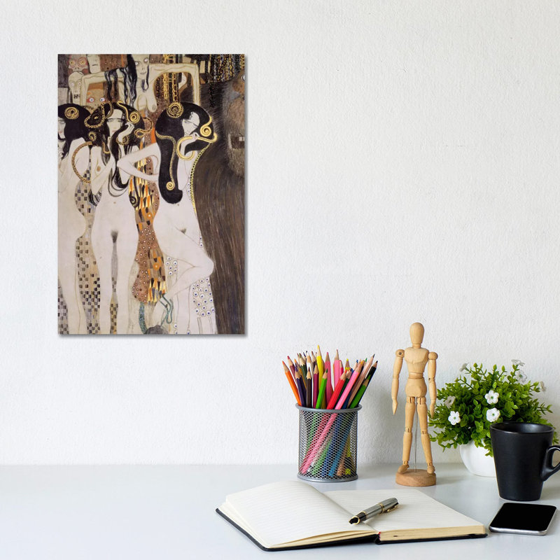 Die Gorgonen Und Typhoeus by Gustav Klimt - Wrapped Canvas Painting, 20.32 cm H x 30.48 cm W