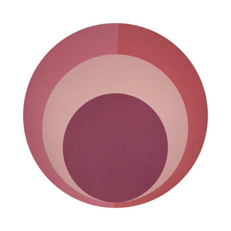 Block Acid Pebble 16" Vinyl Placemat, Pink/Coral