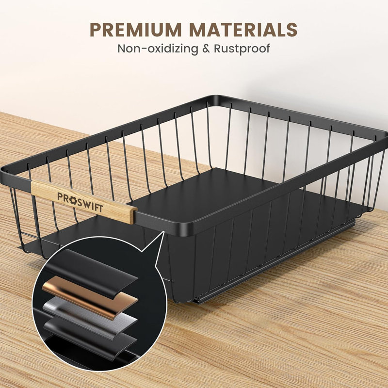 2-pack Black Pull-out Cabinet Organizers