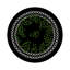 Christmas Berries Vegan Leather Round Pebble Placemat-535729863