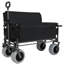 Chariot pliant 3 en 1 avec siège de banc - capacité de 500 lb, roues tout-terrain de 9 po x 4 po, structure en acier robuste pour le camping, la plage et l'extérieur-121259156