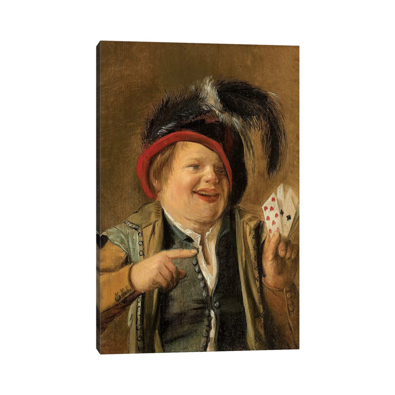 A Card Player by Judith Leyster - Wrapped Canvas Print