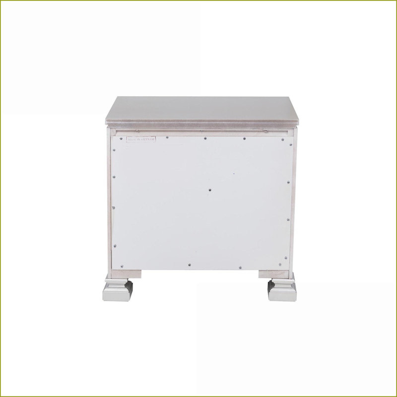 Table de chevet 2 tiroirs Modern Silver