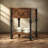 End Table With Storage Shelf Industrial Side Table Narrow Sofa Table