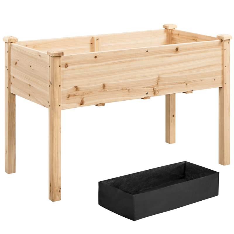 Rectangle Wood  Planter Raised Bed, Wood