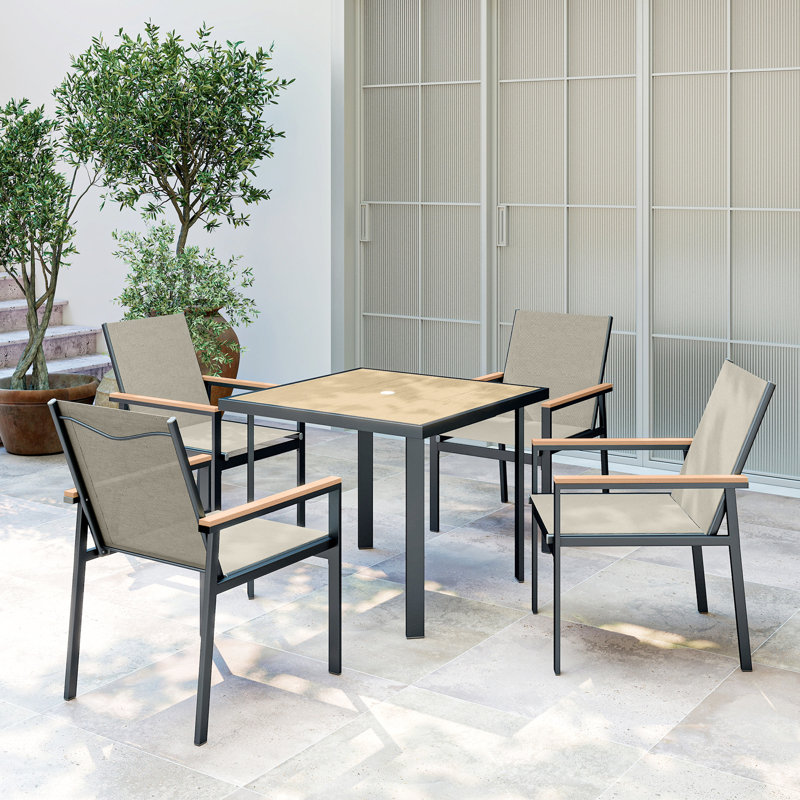 4 - Person Patio Dining Set with Square Table