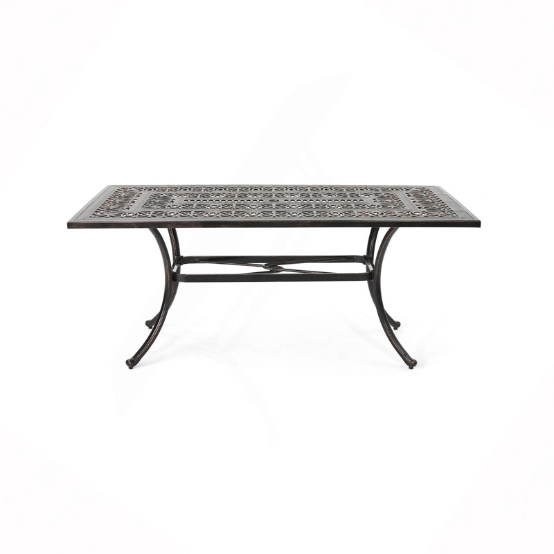 Patio/Outdoor Rectangular Cast Aluminum Dining Table