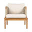 Fauteuil club avec coussin en corde d'acacia tissé pour l'extérieur Case
