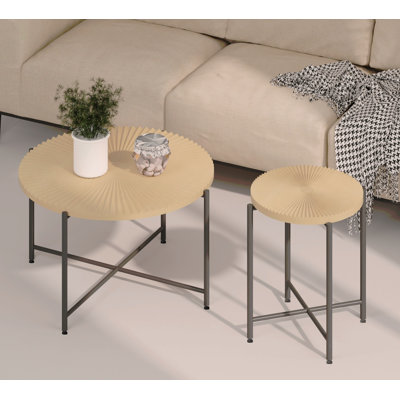 Ensemble de table basse et de table de bout 2 pièces Radial