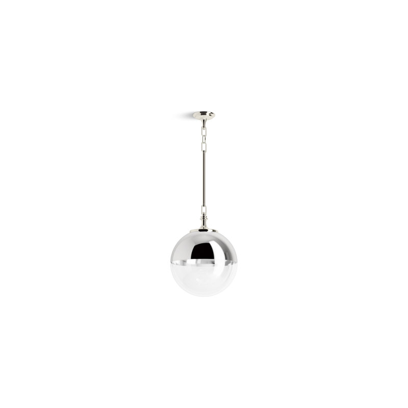 Bellera 14 In. One-Light Pendant, Polished Nickel