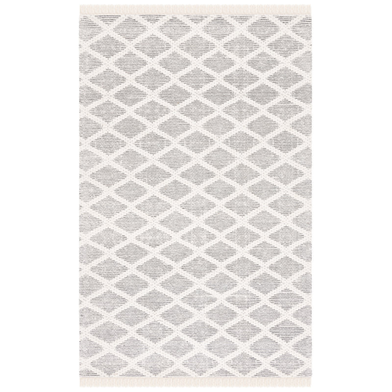 Castillo Hand Woven Wool And Cotton Geometric Rug, Rectangle 4' x 6'