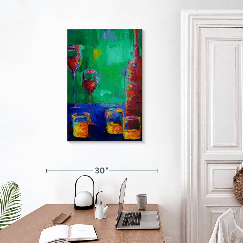 Yarlin Wine And Whiskey, 30" H x 20" W