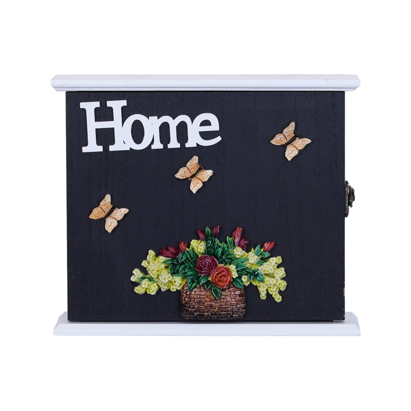 Burlon Farmhouse Wooden Key Holder In Slate - 3D Home Engrave