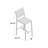 Modway Shore Aluminum Outdoor Patio Armless Bar Stool in Silver Gray
