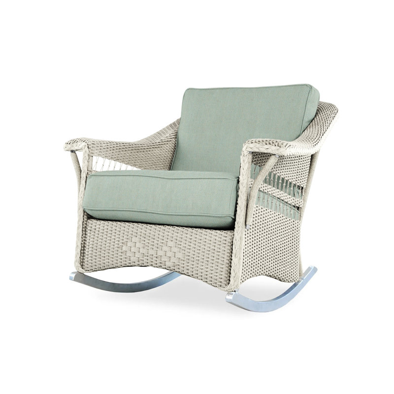 Nantucket Outdoor Rocker Chair, Linen, Callen Celadon