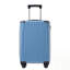 Bagage de cabine rigide en ABS léger de 20 pouces avec roues pivotantes, verrou TSA et 2 cubes d'emballage, bleu-gris