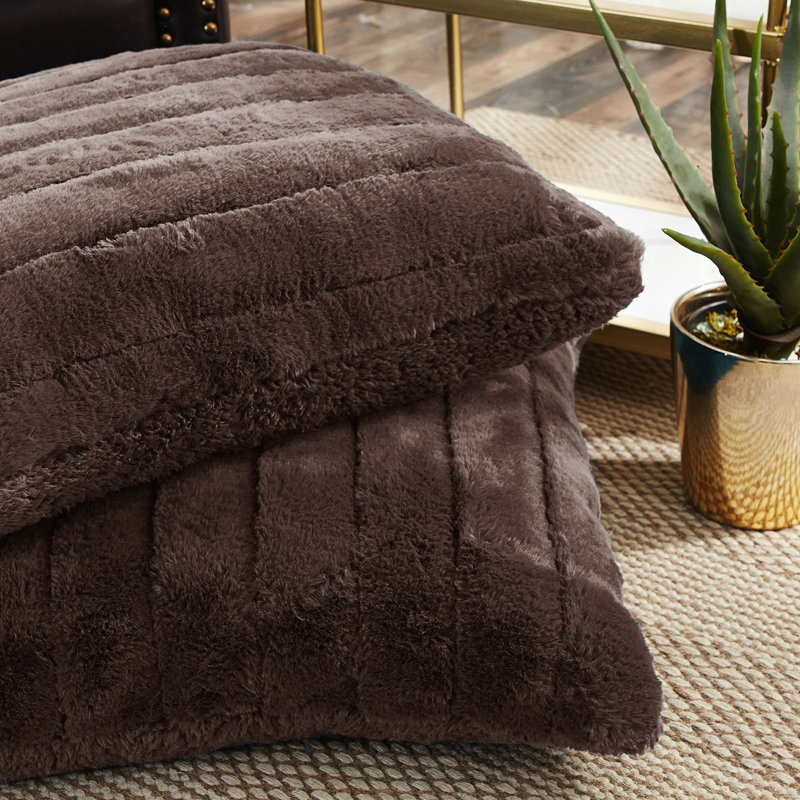 Square Euro Pillow Cover, Chocolate