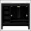 Meuble-lavabo noir 36 po avec lavabo en céramique, rangement spacieux, portes à fermeture en douceur et tiroirs pour une organisation élégante