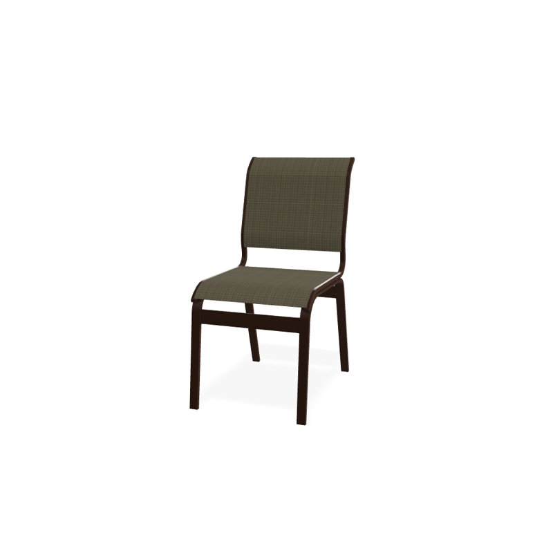 Chaise d'appoint de salle à manger Hiraku, Tweed Sunbrella® brun, Kona texturé