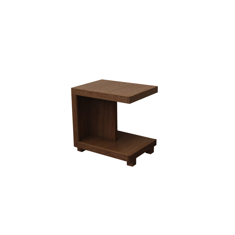 Table de 18 po Canyon, sans assemblage requis, chêne bourbon, bois massif et placage, une tablette, finition bourbon rustique, assemblage, entrée