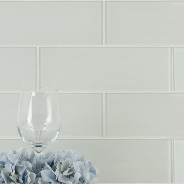 Halo Edge Subway 4 in. x 12 in. Glossy Glass Wall Tile