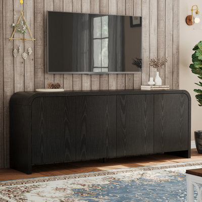 Retro TV Stand with Adjustable Shelves