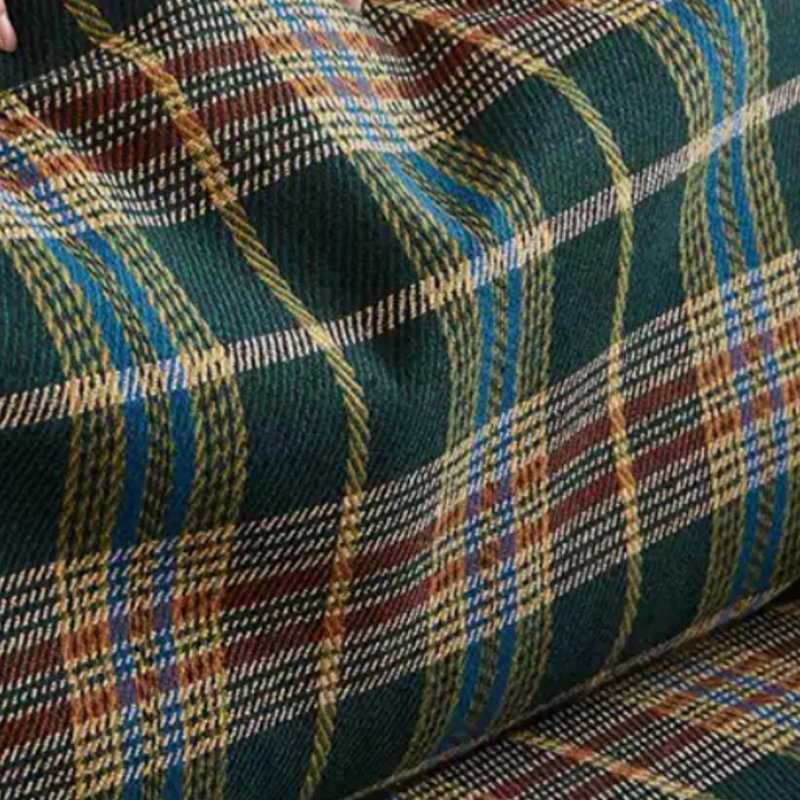 Retro Rustic Plaid Couch