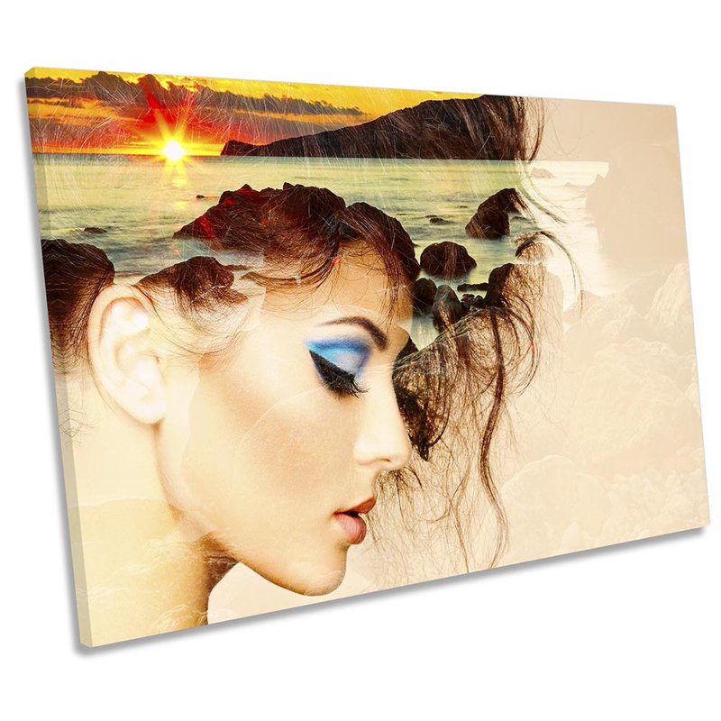 Z2557 Beauty Salon Fashion Beach - Wrapped Canvas Print, 50.8cm H x 76.2cm W x 2cm D