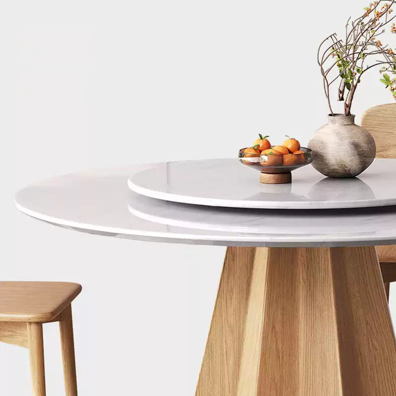 Table de salle à manger moderne et simple en faux marbre, H 29,92 po x L 53,14 po x l 53,14 po