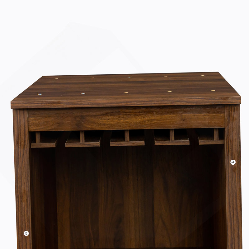 Armoire à vin modulaire avec tablettes de rangement et huche, polyvalente pour la salle à manger, l'espace de vie et le bureau
