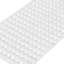 Tapis de douche en vinyle blanc avec cercles géométriques antidérapants et ventouses - 27 po x 15 po-1807910255