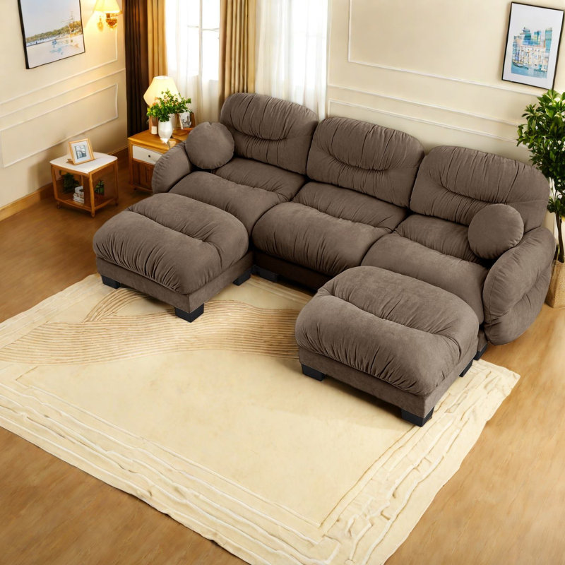 Compression Cozy Chenille Sectionals, Modern Modular U Shape For Home