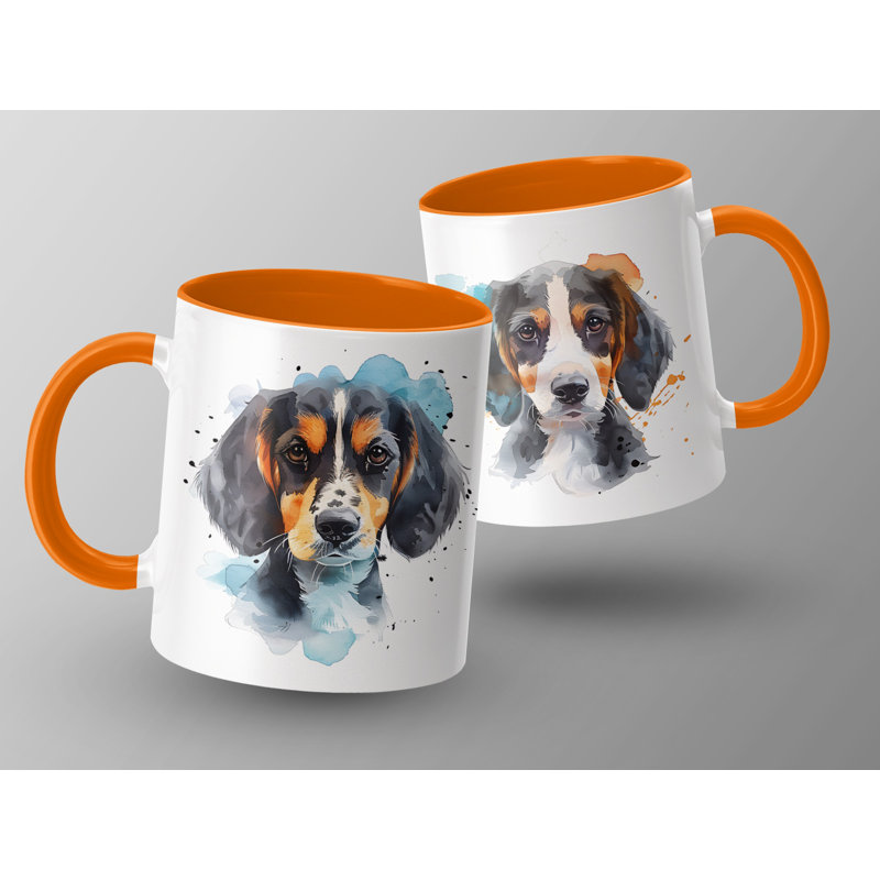 Artistic Watercolor Dog Portrait 11oz Coffee Mug, 3