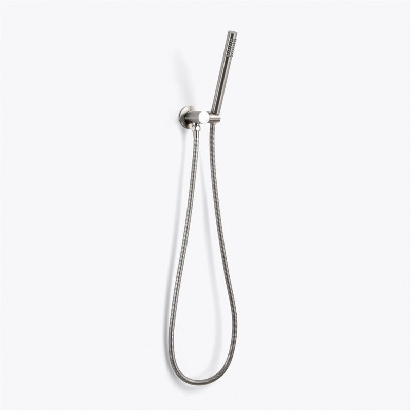 Metro 2-Way Pressure Balance Trim Complete Shower Set - Ceiling Mount - 12" Brass, Brushed Nickel