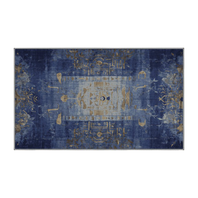 Machine Washable Gray Area Rug